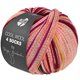 Lana Grossa COOL WOOL 4 SOCKS PRINT III | 7211-orquidea/color crudo/fucsia/rojo oscuro/mandarina/amarillo