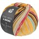 Lana Grossa COOL WOOL 4 SOCKS PRINT III | 7216-arcilla roja/gris beige/oliva oscuro/amarillo/crema/turquesamenta
