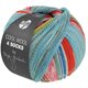 Lana Grossa COOL WOOL 4 SOCKS PRINT III | 7217-viola/verde/gris claro/azul/azul turquesa/rojo herrumbre/gris/rojo oscuro