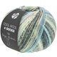 Lana Grossa COOL WOOL 4 SOCKS PRINT | 7751-gris claro/gris medio/gris oscuro/azul claro/jeans/gris verde