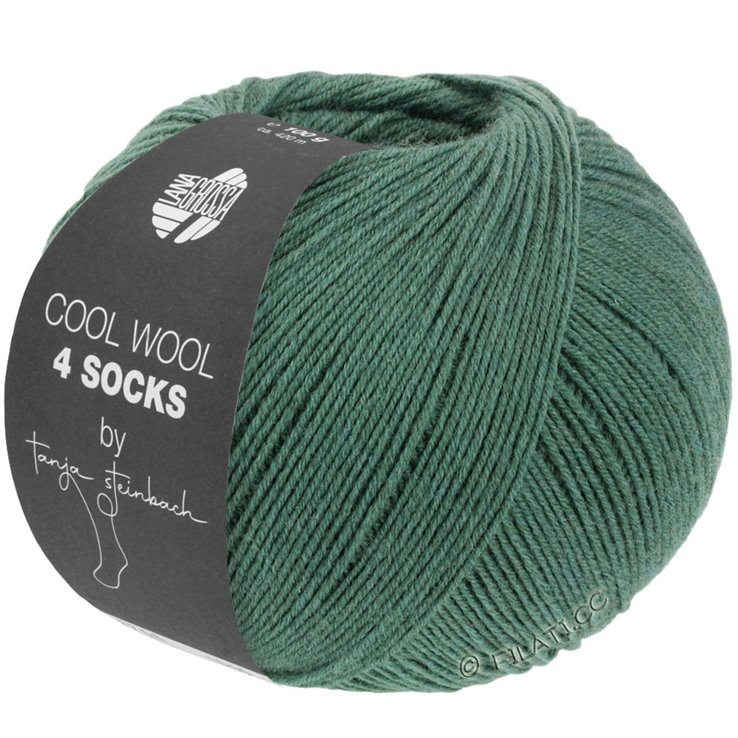 Lana Grossa COOL WOOL 4 SOCKS | 7702-gris verde