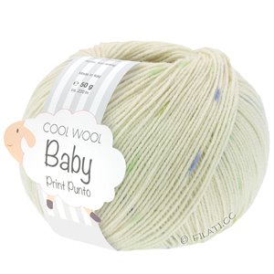 Lana Grossa COOL WOOL Baby Uni/Print 50g | 365-crema/oliva claro/verde delicado/gris azulado