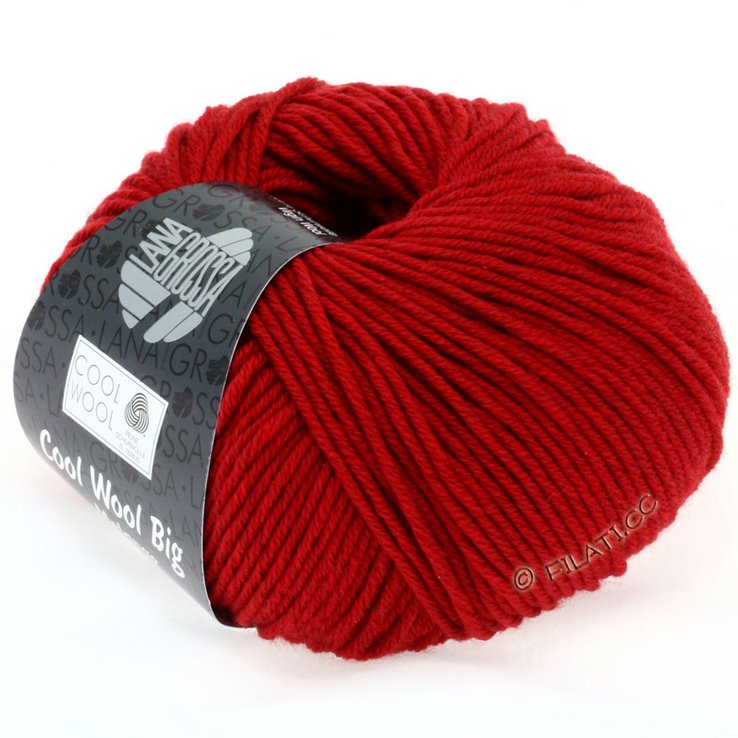 Lana Grossa COOL WOOL Big Uni/Melange | 0302-rojo mezcla