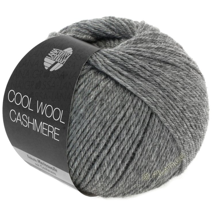 Lana Grossa COOL WOOL Cashmere | 07-gris oscuro mezcla