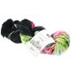 Lana Grossa COOL WOOL  Hand-dyed | 106-negro/gris/melocotón/rosa vívida/verde/purpura