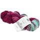 Lana Grossa COOL WOOL  Hand-dyed | 109-azul turquesa/rojo violeta/color crudo/octanaje