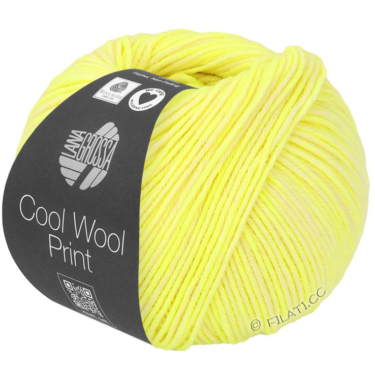 Lana Grossa COOL WOOL Neon Print | 6521-neón amarillo/amarillo delicado