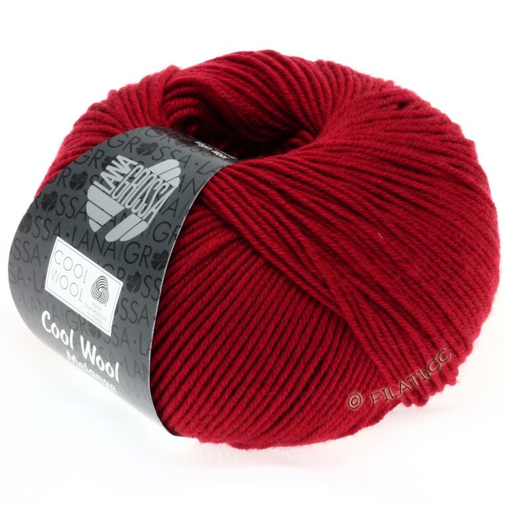 Lana Grossa COOL WOOL Uni/Melange/Neon | 0102-rojo mezcla