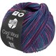 Lana Grossa COOL WOOL Print | 837-azul paloma/ciruela/rojo violeta