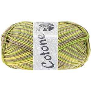 Lana Grossa COTONE  Print/Spray/Mouliné | 350-taupe/oliva claro/amarillo claro/gris beige