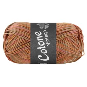 Lana Grossa COTONE Vintage | 263-rosa vívida/naranja/gris/beige mezcla