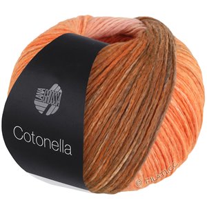 Lana Grossa COTONELLA | 06-albaricoque/naranja salmón/naranja/verde amarillento/verde oscuro/verde negro/color de nogal