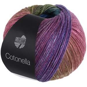 Lana Grossa COTONELLA | 08-verde musgo/verde azulado/verde negro/oliva/rojo violeta/lago verde