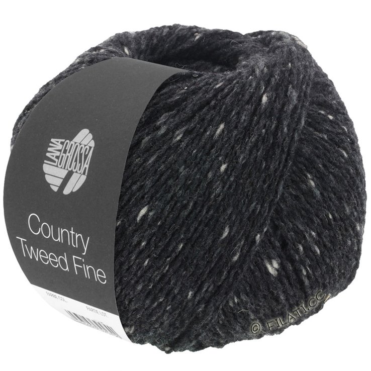 Lana Grossa COUNTRY TWEED Fine | 106-negro mezcla