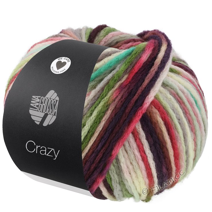 Lana Grossa CRAZY | 01-rosa/menta/turquesa/heno verde