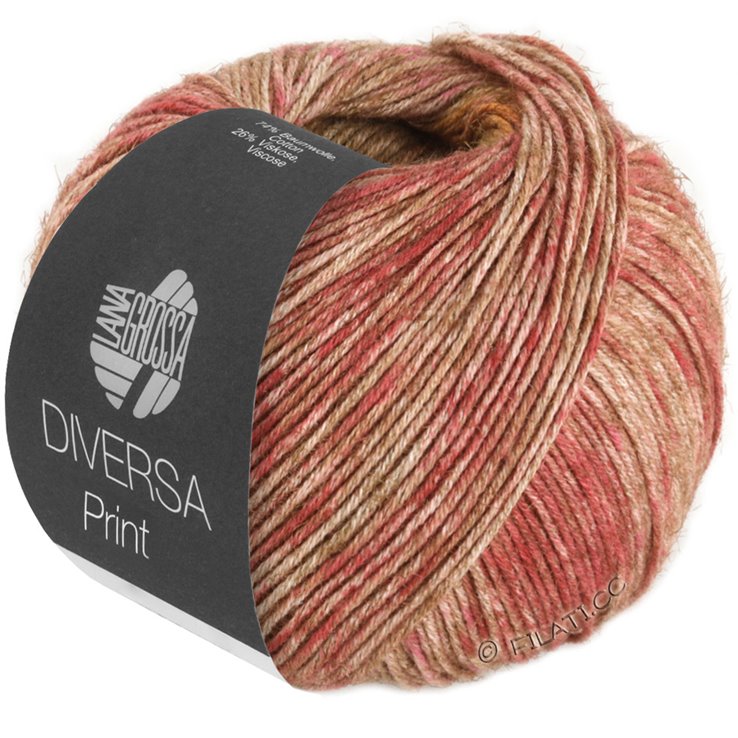 Lana Grossa DIVERSA PRINT | 101-terracota/ocre/camello/rojo ladrillo/taupe