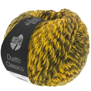 Lana Grossa DUETTO CLASSICO | 01-amarillo mostaza/gris oliva/negro de oliva