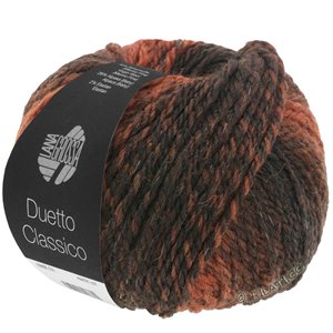 Lana Grossa DUETTO CLASSICO | 04-rojo marrón/marrón oscuro/negro marrón