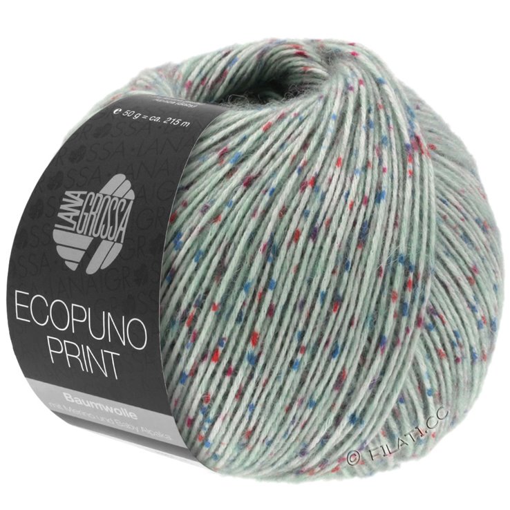 Lana Grossa ECOPUNO Print | 101-gris verde variopinto
