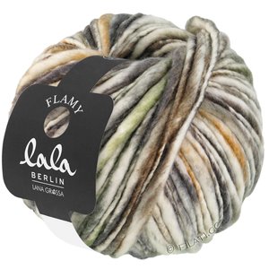 Lana Grossa FLAMY (lala BERLIN) | 101-color crudo/beige/gris mezcla