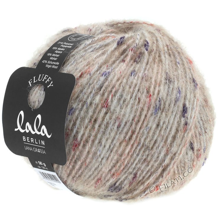 Lana Grossa FLUFFY (lala BERLIN) | 101-naturaleza/beige mezcla