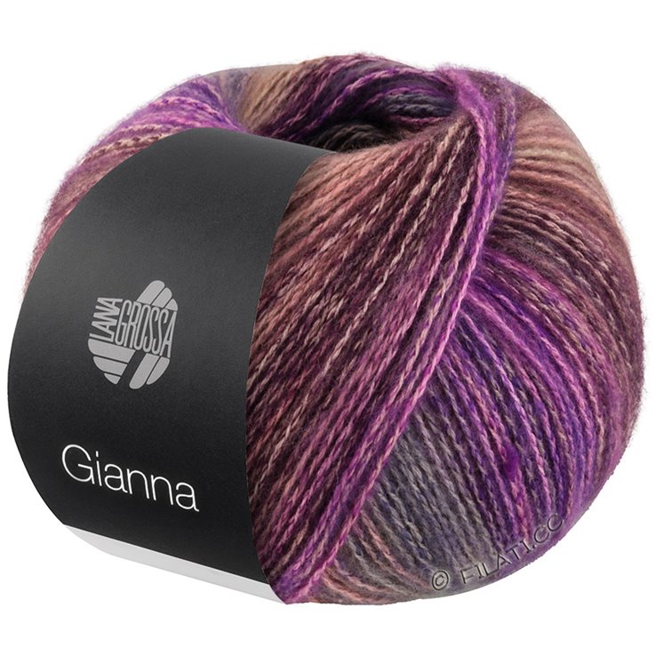 Lana Grossa GIANNA | 03-violeta/borgoña/gris/lila/gris azul/camello
