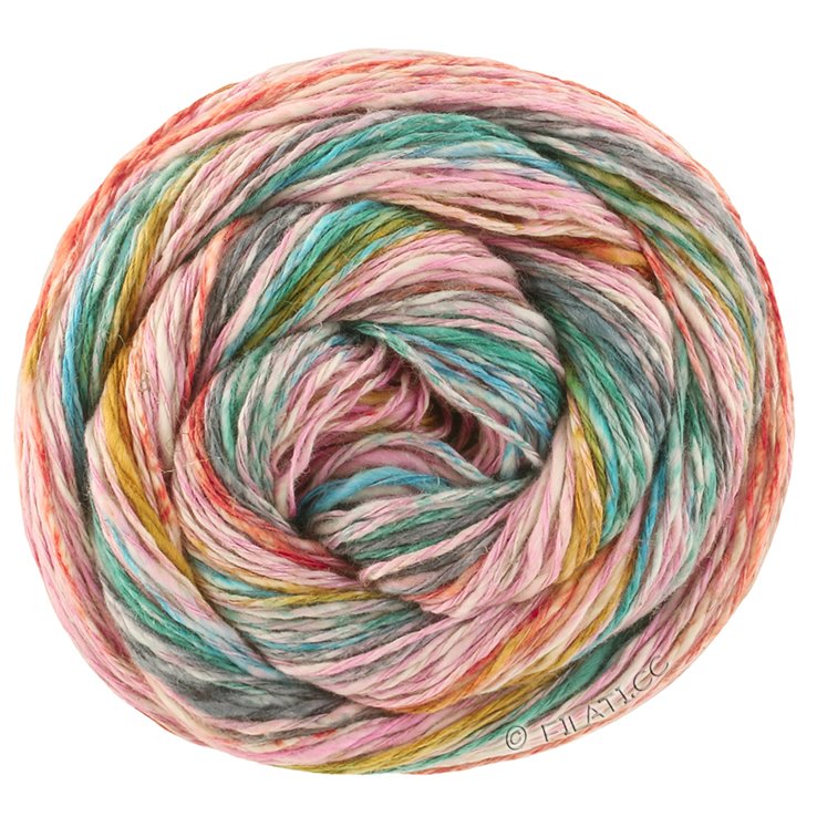 Lana Grossa GOMITOLO CALIFORNIA | 3041-rosa/mostaza/turquesa/verde oscuro/gris azul/herrumbre