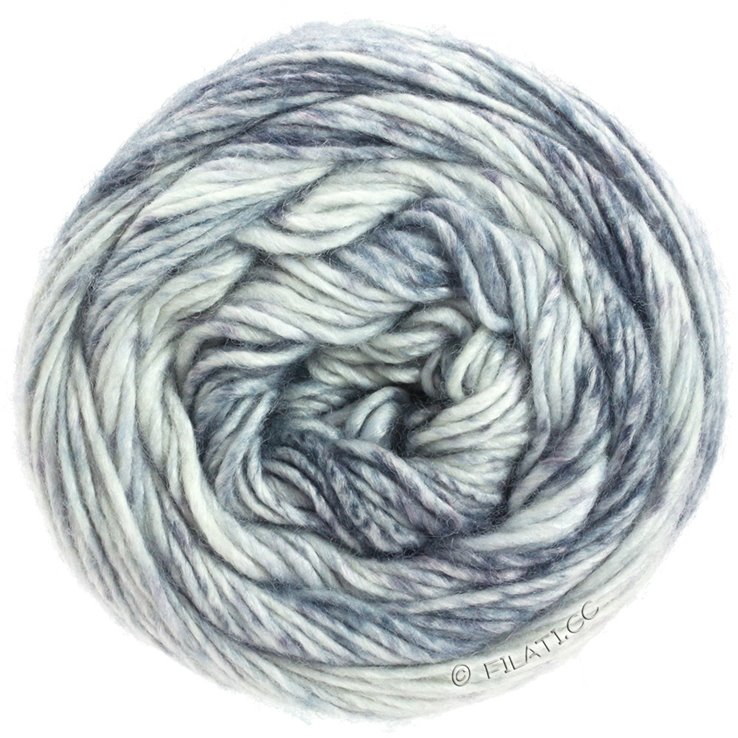 Lana Grossa GOMITOLO DUO 250 | 901-color crudo/gris claro/gris medio/gris oscuro