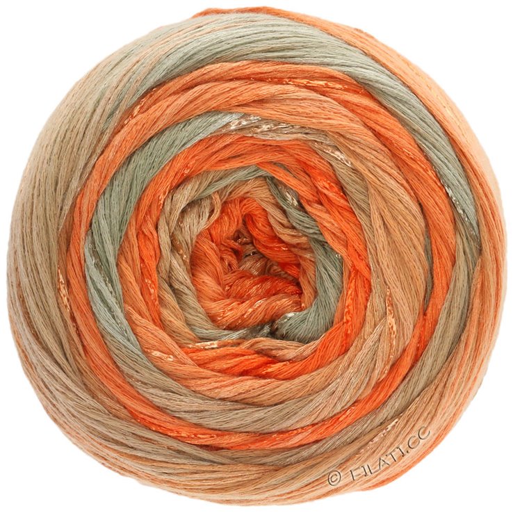 Lana Grossa GOMITOLO ESTATE | 301-naranja/terracota/camello/caqui