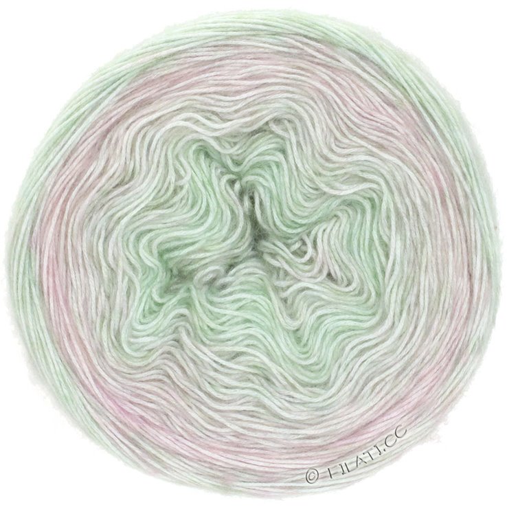 Lana Grossa GOMITOLO PUNO | 01-verde delicado/rosé