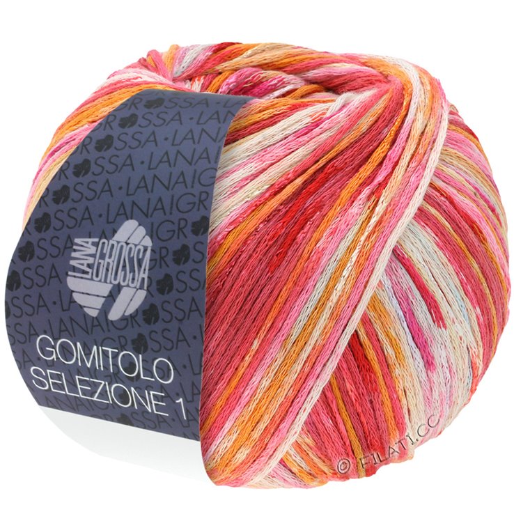 Lana Grossa GOMITOLO SELEZIONE 1 | 1001-rojo/rosa vívida/naranja/amarillo/rosa/color crudo