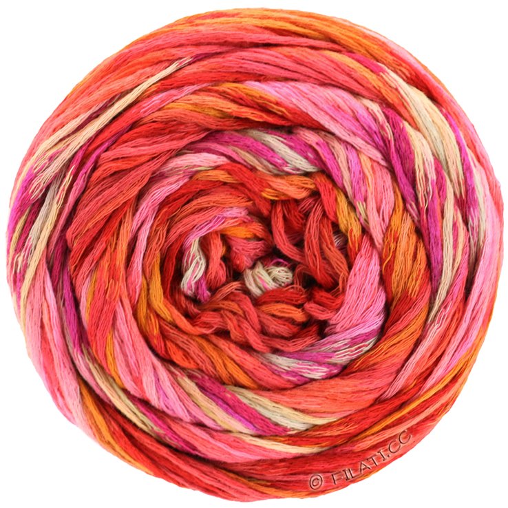 Lana Grossa GOMITOLO SELEZIONE 3 | 3001-rojo/rosa vívida/rosa/ocre/coñac/gris claro