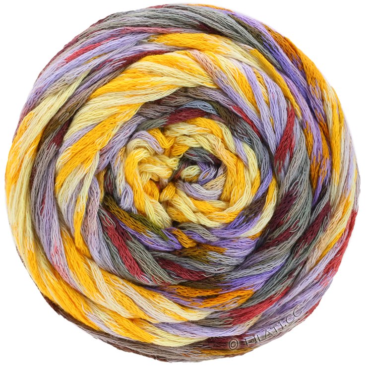 Lana Grossa GOMITOLO SELEZIONE 3 | 3002-purpura/vainilla/amarillo yema/borgoña/gris claro/gris oscuro