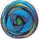 Lana Grossa GOMITOLO TOSCA | 166-berenjena/azul turquesa/verde rojo/verde mayo