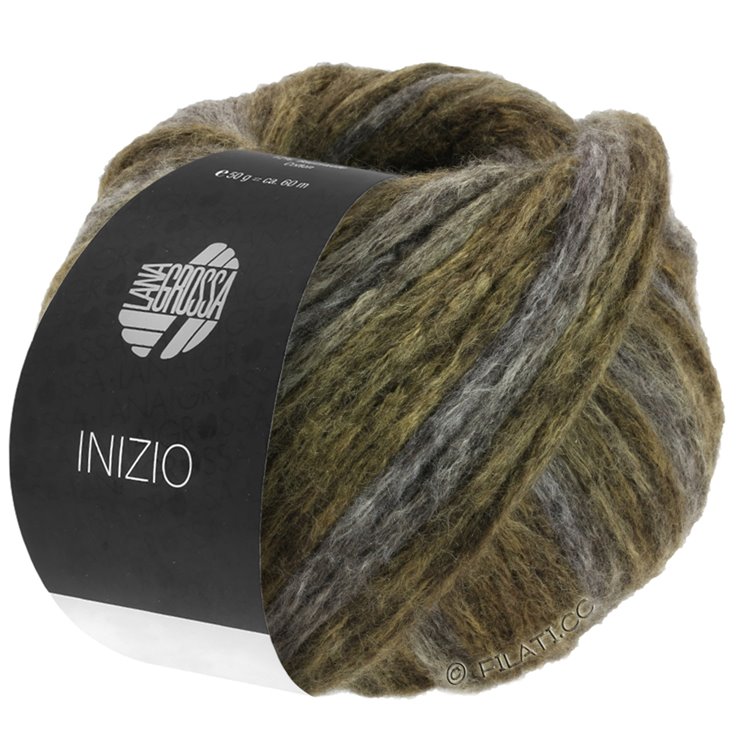 Lana Grossa INIZIO | 107-leonado/gris marrón