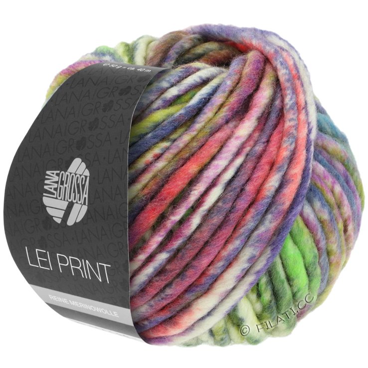 Lana Grossa LEI Print | 521-marrón/rosa vieja/color crudo/oliva/octanaje/caqui