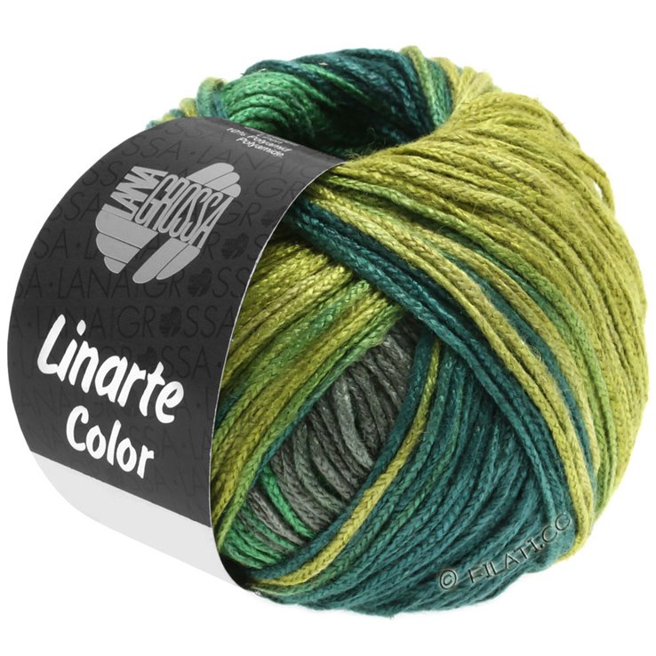 Lana Grossa LINARTE Color | 205-oliva/verde/octanaje/grafito