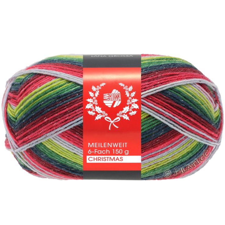 Lana Grossa MEILENWEIT 6-FACH 150g Christmas Lurex | 9513-