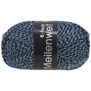 Lana Grossa MEILENWEIT 6-FACH 150g Mouliné/Print/Tweed | 8503-azul oscuroro/azul claro