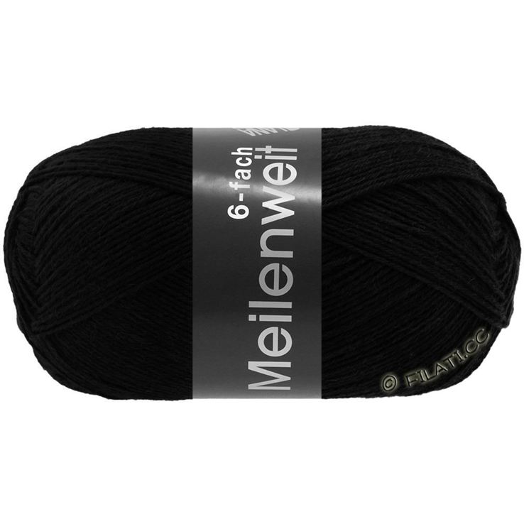 Lana Grossa MEILENWEIT 6-FACH 150g | 8814-negro