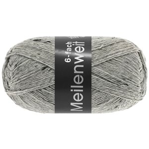 Lana Grossa MEILENWEIT 6-FACH 150g Mouliné/Print/Tweed | 8972-gris claro mezcla