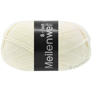 Lana Grossa MEILENWEIT 8-FACH 150g Uni | 9560-blanco crema