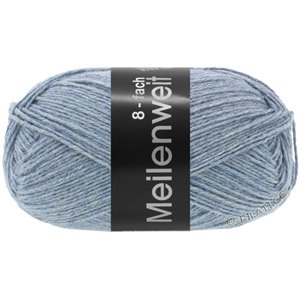 Lana Grossa MEILENWEIT 8-FACH 150g Uni | 9659-gris azul