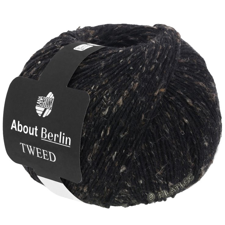 Lana Grossa MEILENWEIT 100g Tweed (ABOUT BERLIN) | 905-negro mezcla