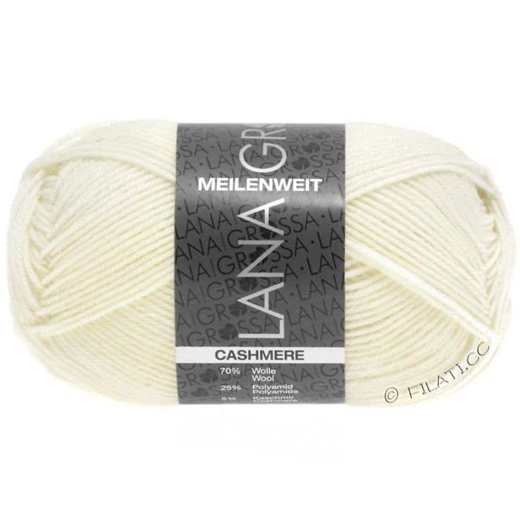 Lana Grossa MEILENWEIT 50g Cashmere | 01-blanco