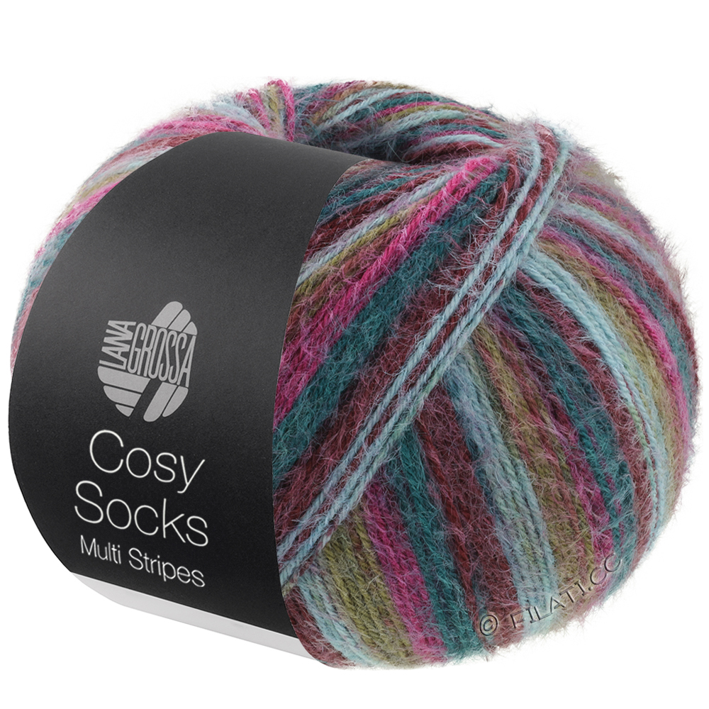 Lana Grossa MEILENWEIT 100g Cosy Socks Multi Stripes