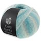 Lana Grossa MEILENWEIT 100g Cosy Socks Soft Stripes | 110-gris claro/menta/turquesamenta/turquesa/octanaje claro