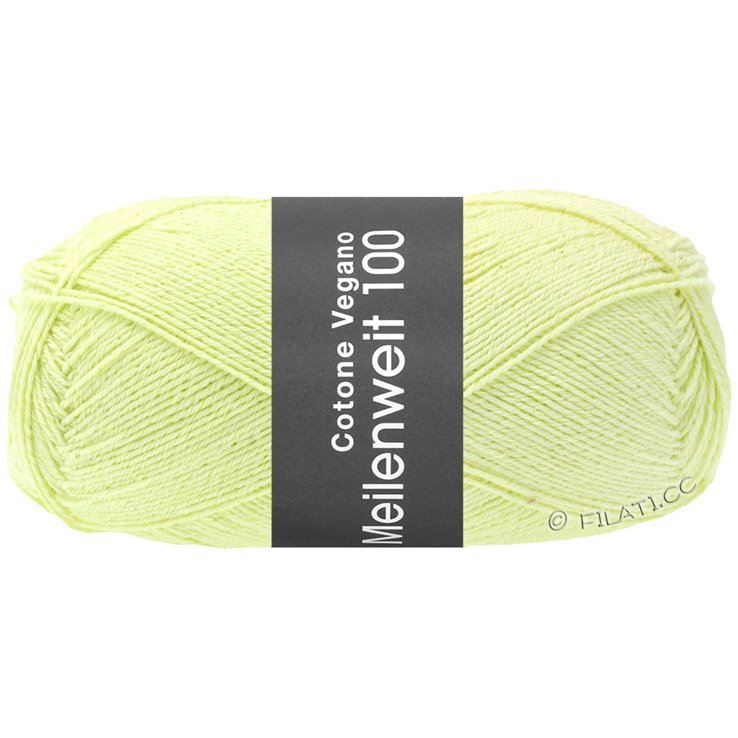 Lana Grossa MEILENWEIT 100g Cotone Vegano | 01-verde lima