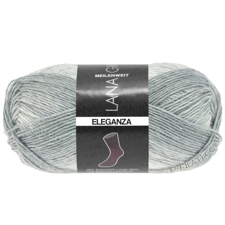 Lana Grossa MEILENWEIT 50g Eleganza | 6701-gris plata/gris claro