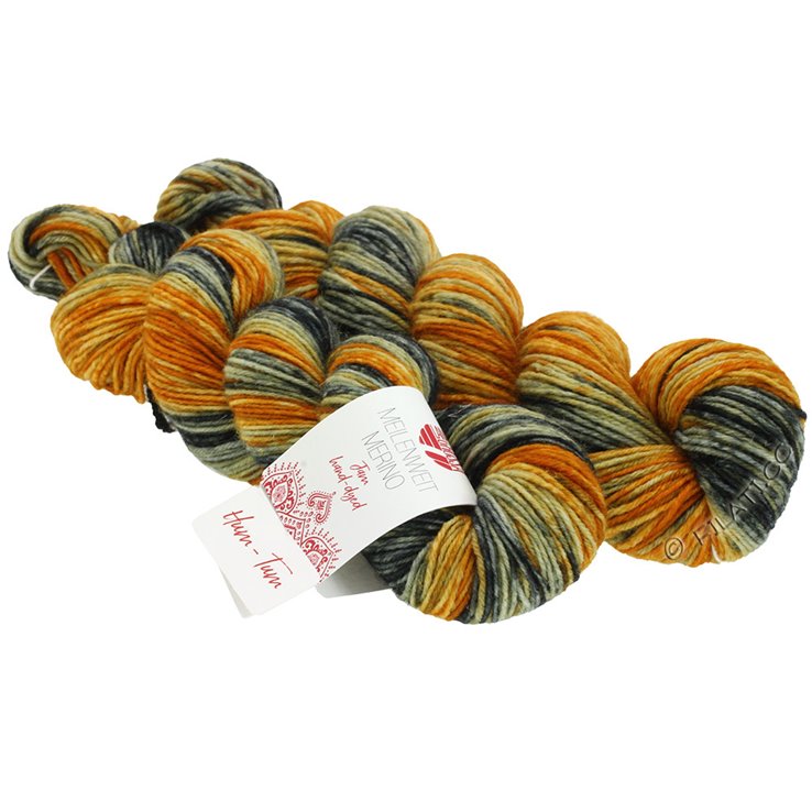 Lana Grossa MEILENWEIT 2 pelotas à 50g Merino Hand-dyed Jam | 1001-Hum - Tum